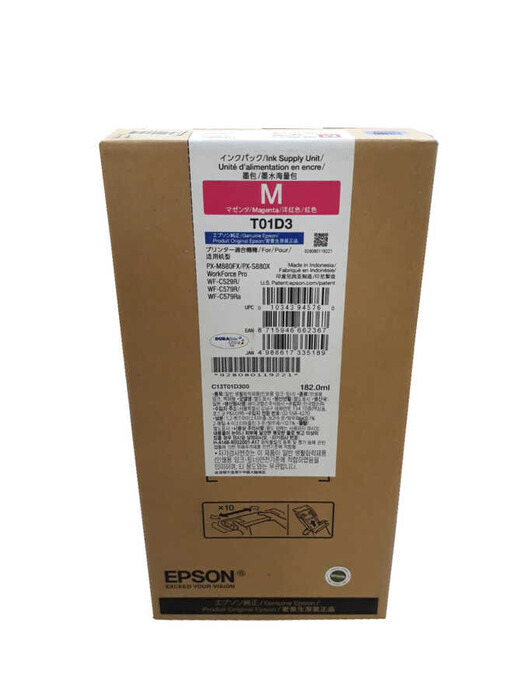 EPSON - EPSON C13T01D300 WORK FORCE Pro WF C529R – C579R Magenta Kırmızı XXXL - T01D3 Orijinal Mürekkep Ink Supply Unit 20,000 Sayfa