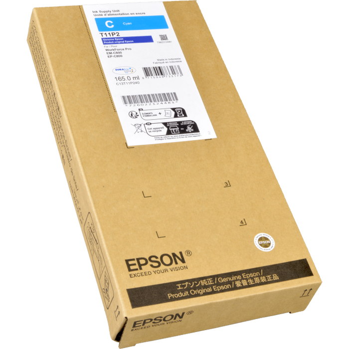 EPSON - EPSON C13T11P240 - T11P2 - WORK FORCE Pro EM - 800DWF – C800RDW - Cyan - Mavi XXXL – Yüksek Kapasiteli Orijinal Mürekkep Kartuş Ink Supply Unit 20,000 Sayfa