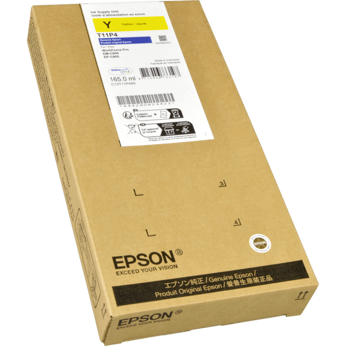 EPSON - EPSON C13T11P440 - T11P4 - WORK FORCE Pro EM - 800DWF – C800RDW - Yellow - Sarı XXXL – Yüksek Kapasiteli Orijinal Mürekkep Kartuş Ink Supply Unit 20,000 Sayfa