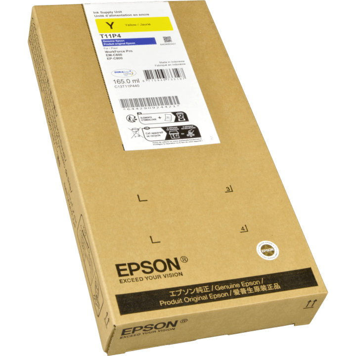 EPSON C13T11P440 - T11P4 - WORK FORCE Pro EM - 800DWF – C800RDW - Yellow - Sarı XXXL – Yüksek Kapasiteli Orijinal Mürekkep Kartuş Ink Supply Unit 20,000 Sayfa