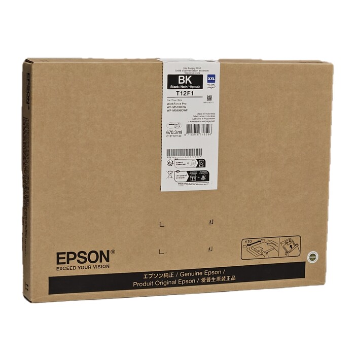 EPSON - EPSON C13T12F140 - WF-M5399DW - WF-M5899DWF – Black – Siyah XXXL – Yüksek Kapasiteli Orijinal Mürekkep Kartuş Ink Supply Unit 40,000 Sayfa