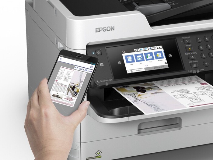 EPSON C11CG77401 WFC579RDWF ÇOK FONKSİYONLU NETWORK -WİFİ - DUBLEKS - FAKS -RENKLİ İNKJET - YAZICI A4 - 24 SAYFA RENKLİ - 24 SAYFA SİYAH BEYAZ BASKI HIZI - Thumbnail